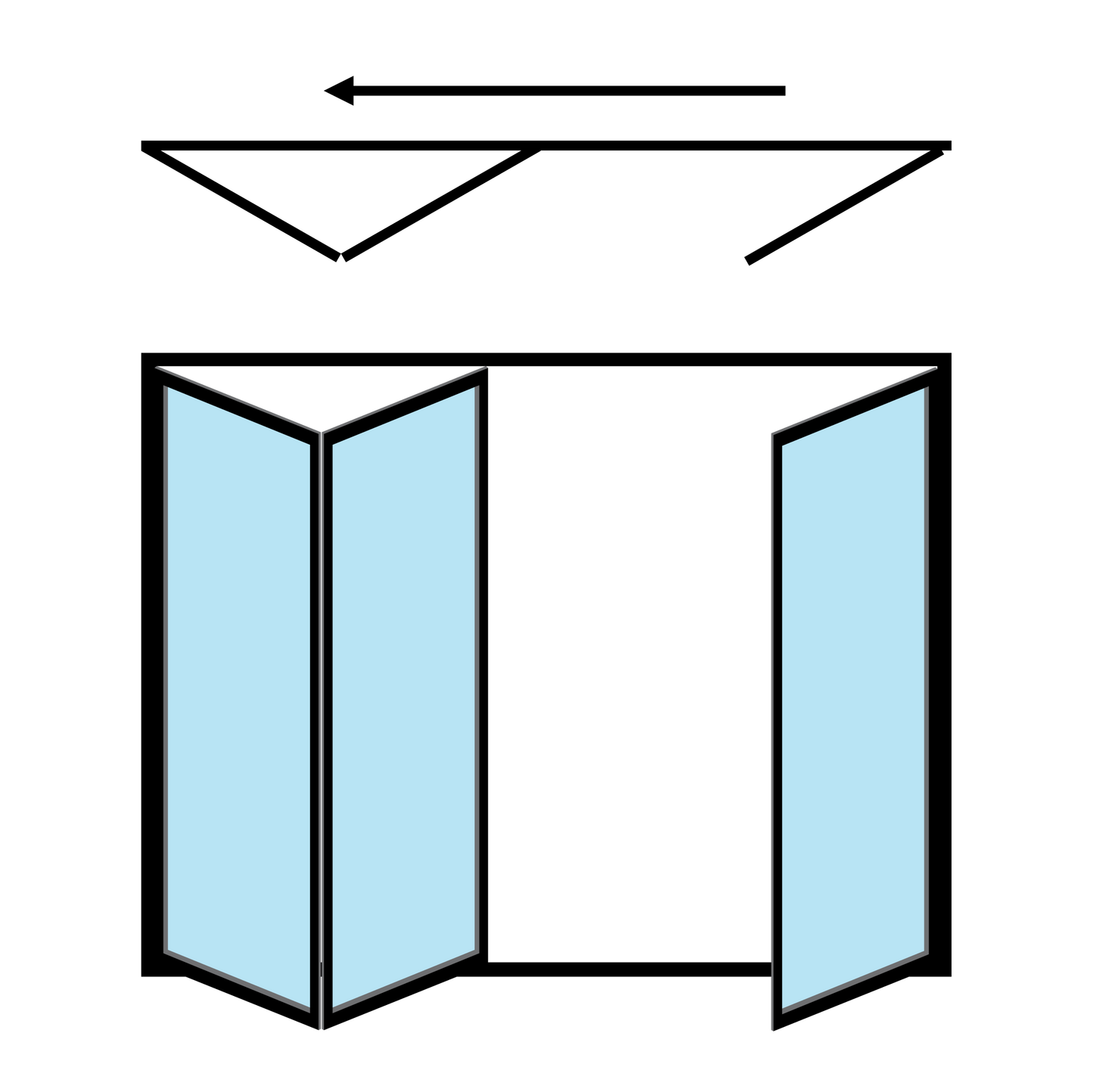 Configuration 2-1/ Bi-Folding Door 3 panel