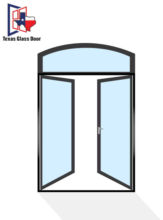 Iron Double French Iron Door - With Arched
