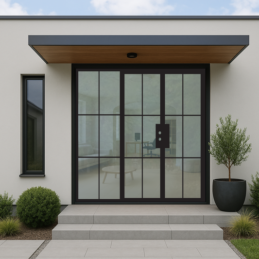 Iron Double French Door- with one Sidelights- Left