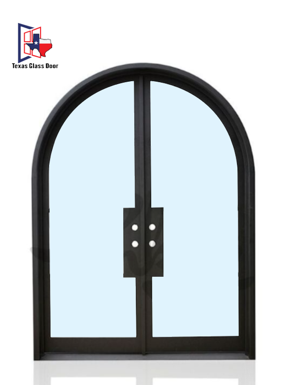 Iron Double French Door - with Transom
