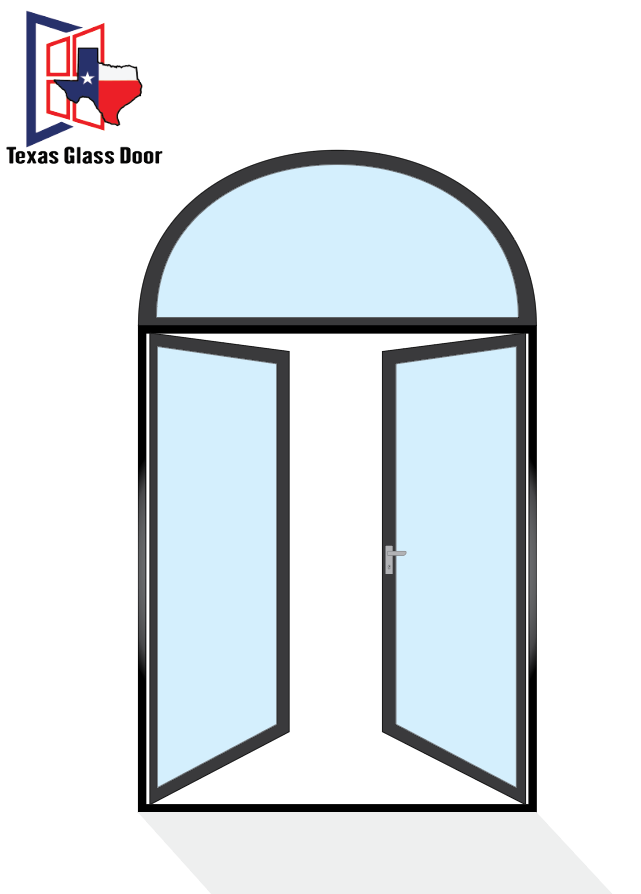 Iron Double French Iron Door - With Round