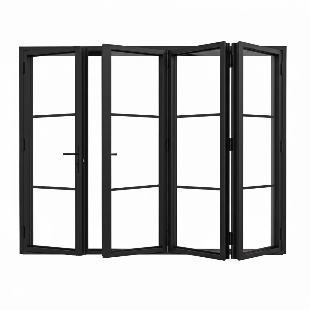 Aluminum bi-fold door 4 panel 3-lite Texas - Texas Glass Door
