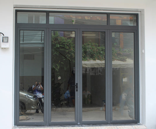 Aluminum Double French Door- with two Sidelights and Transom