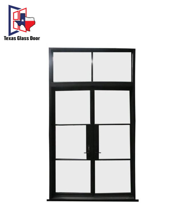 Iron Double French Door - Square Top - 6 Line
