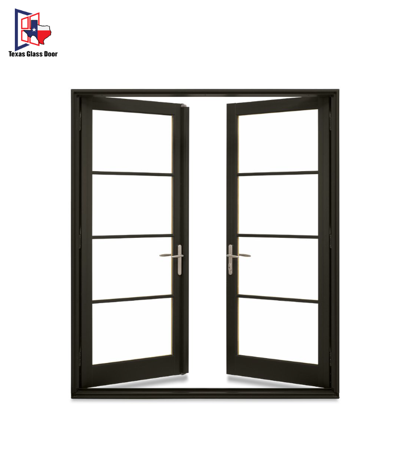 Iron Double French Door - Square Top - 4 Line