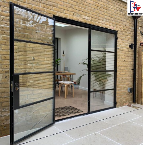 Iron Double French Door - Square Top - 4 Line