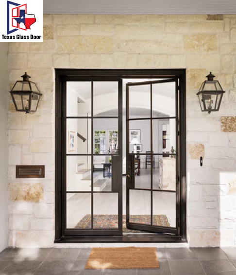 Iron Double French Door - Square Top- 8 Line