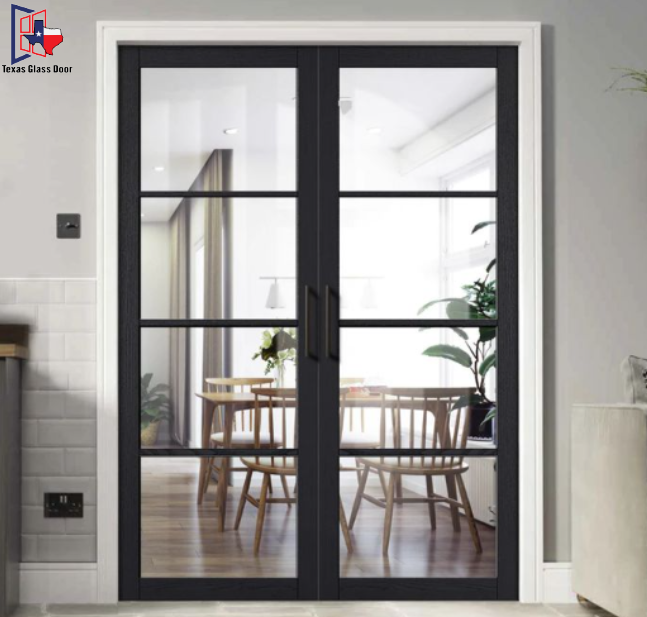Aluminum Double French Door - Square Top - 4 Line