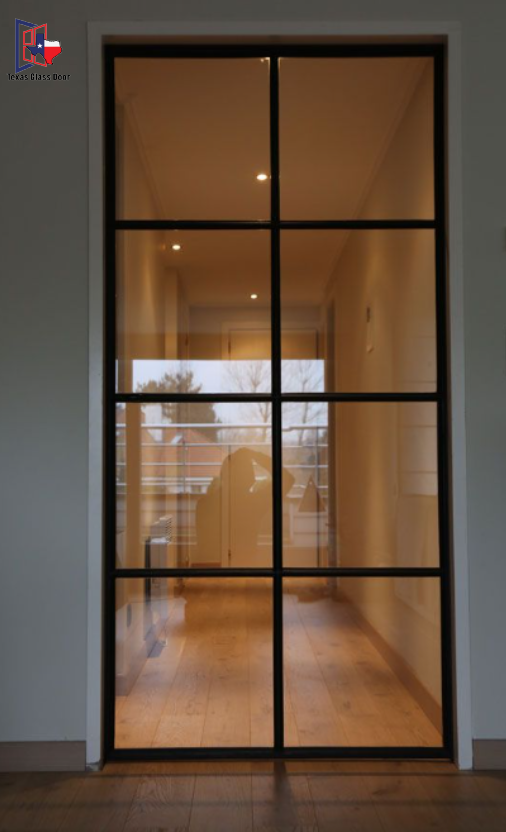 Aluminum Single French Door- Square Top - 8 Line