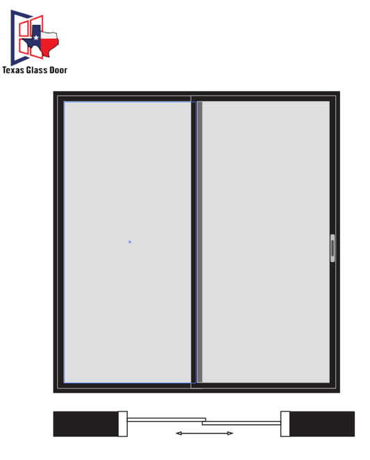 Sliding Door 1 Line- 2 Panel