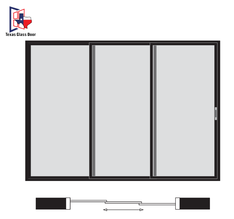 Sliding Door 1 Line- 3 Panel