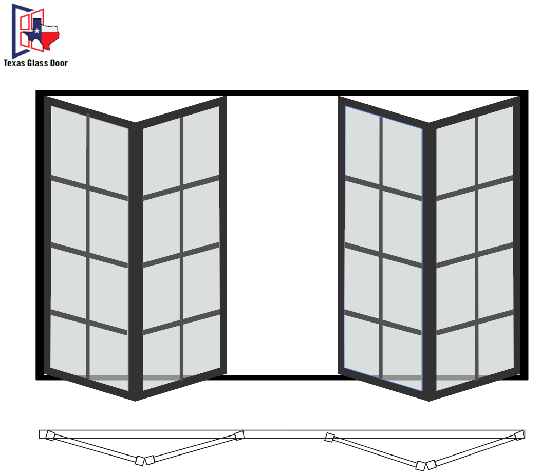 Configuration 2-2/ Bi-Folding Door 4 panel