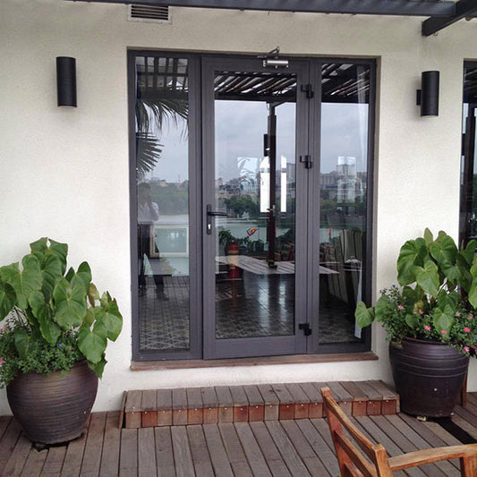 Aluminum Single French Door- with two Sidelights