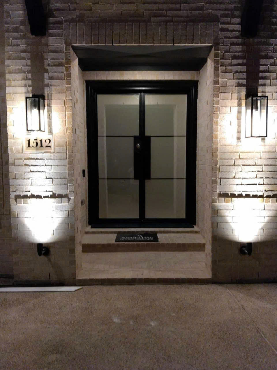 Iron Double French Door - With Froshed glass