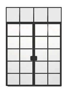 Iron Double French Door- with Transom.