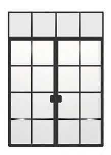 Iron Double French Door- with Transom.