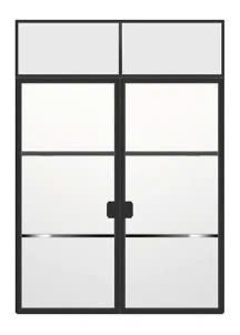 Iron Double French Door- with Transom.