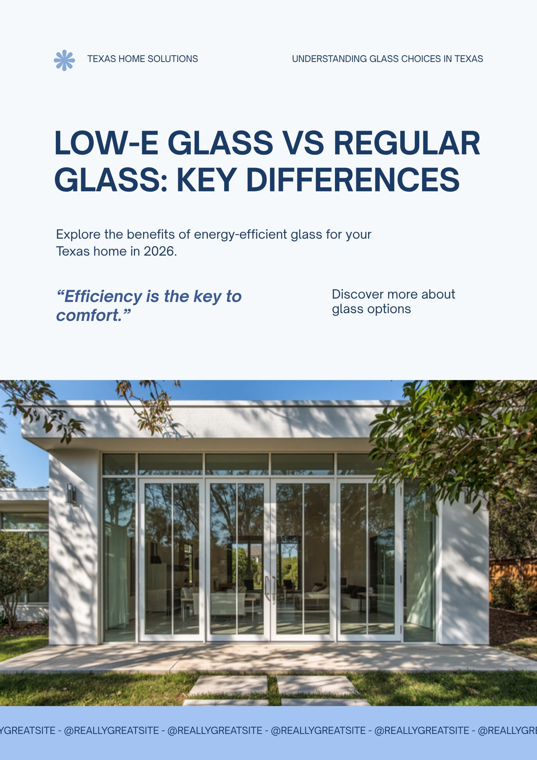 Low-E glass door on a Texas home showing energy efficiency