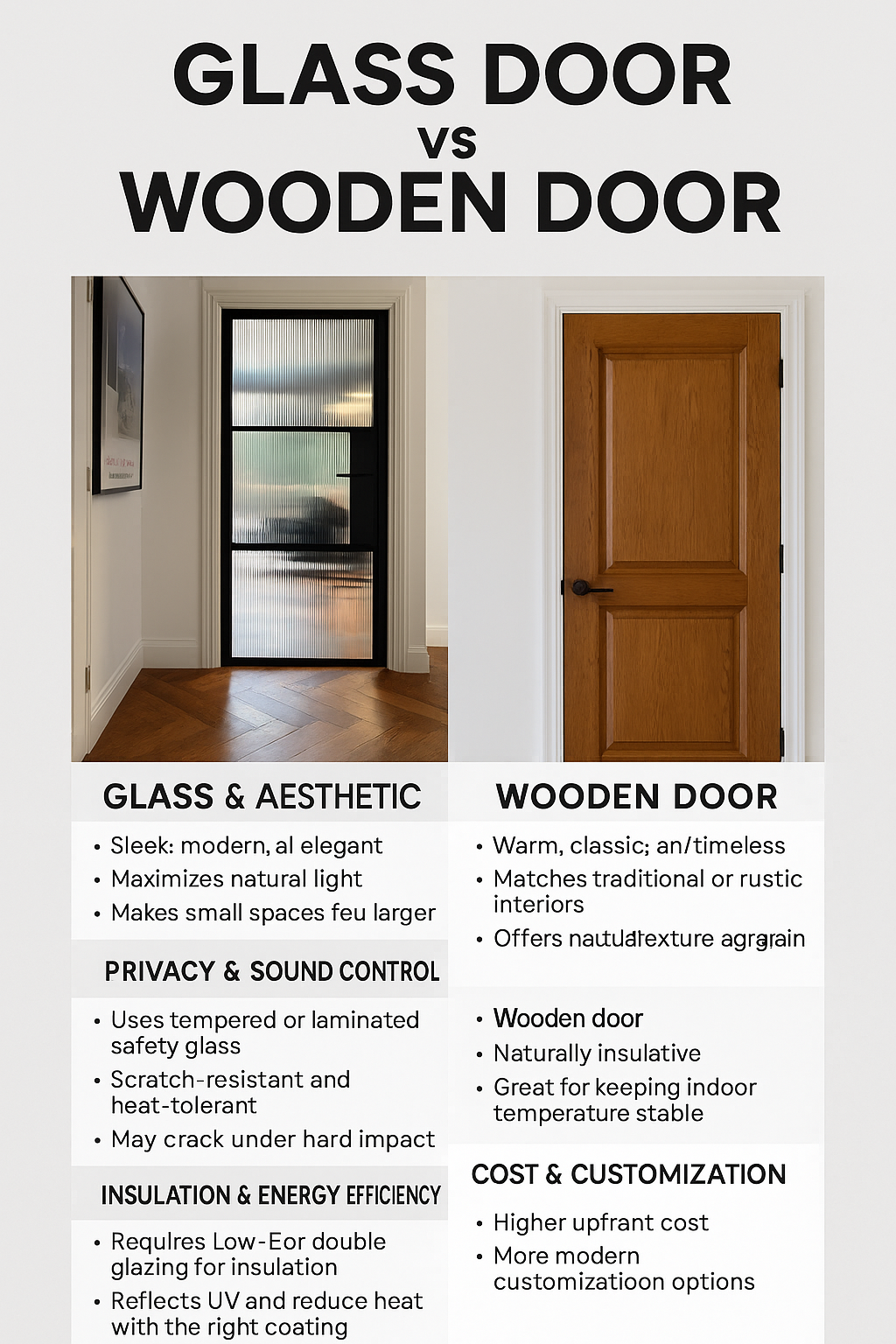 Glass Door vs Wooden Door: Which One is Right for You?
