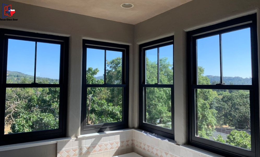 Single hung window energy efficient glass Texas
