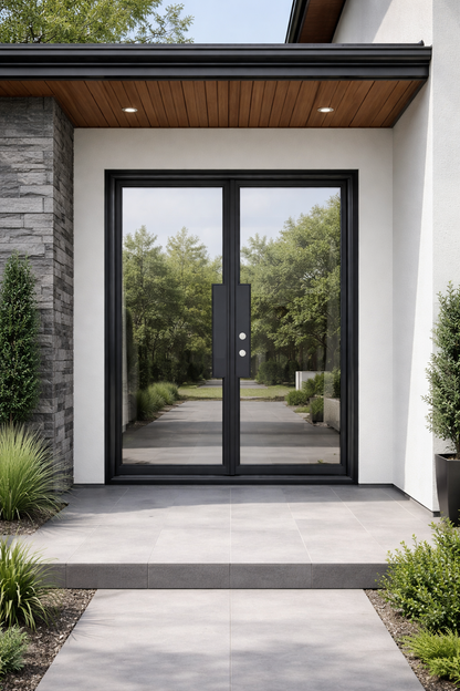 Iron Double French Door – Square Top, 0-Lite