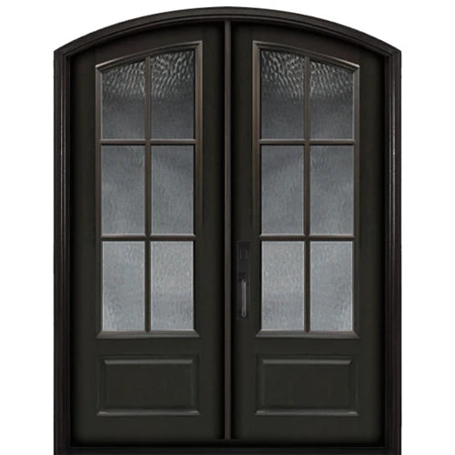 Aluminum Double French Door- 6 Line- Arched Top