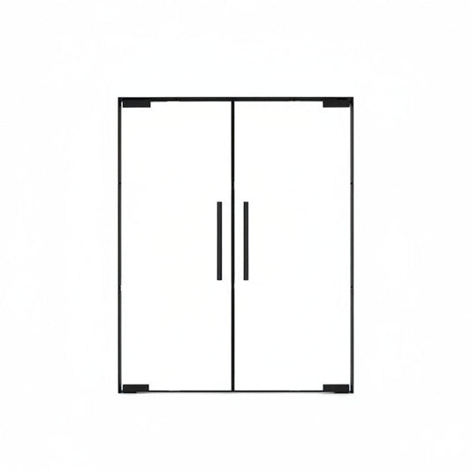 Interior aluminum glass double door Texas - Texas Glass Door