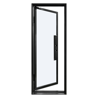 Iron Single French Door – 37"x80", Left hand, 0-Lite, Square Top