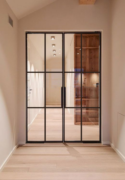 Iron Double French Door – Square Top, 6-Lite