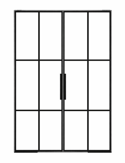 Iron Double French Door – Square Top, 6-Lite