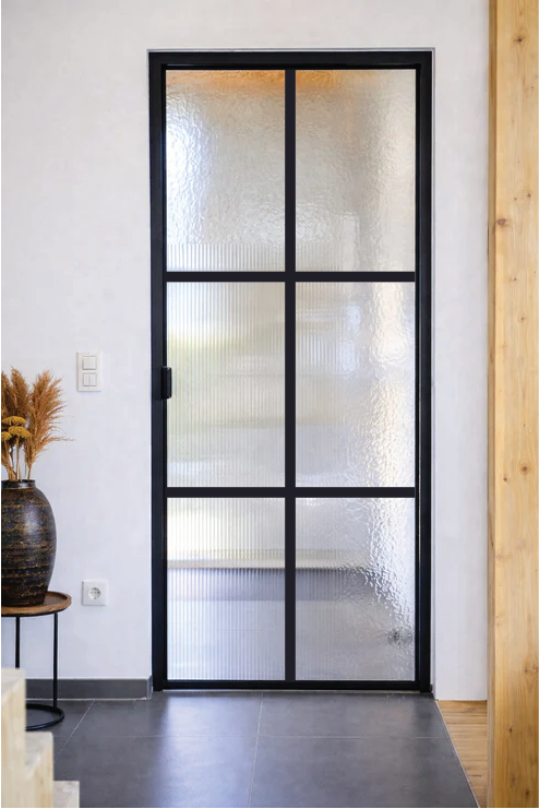 Iron Single French Door – Square Top, 6-Lite