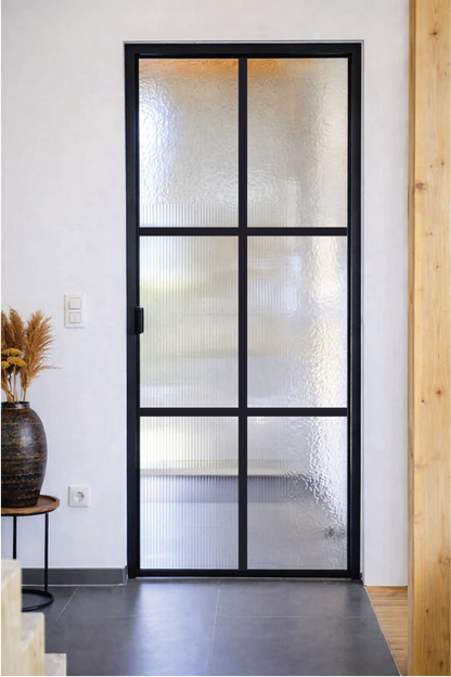 Iron Single French Door – Square Top, 6-Lite