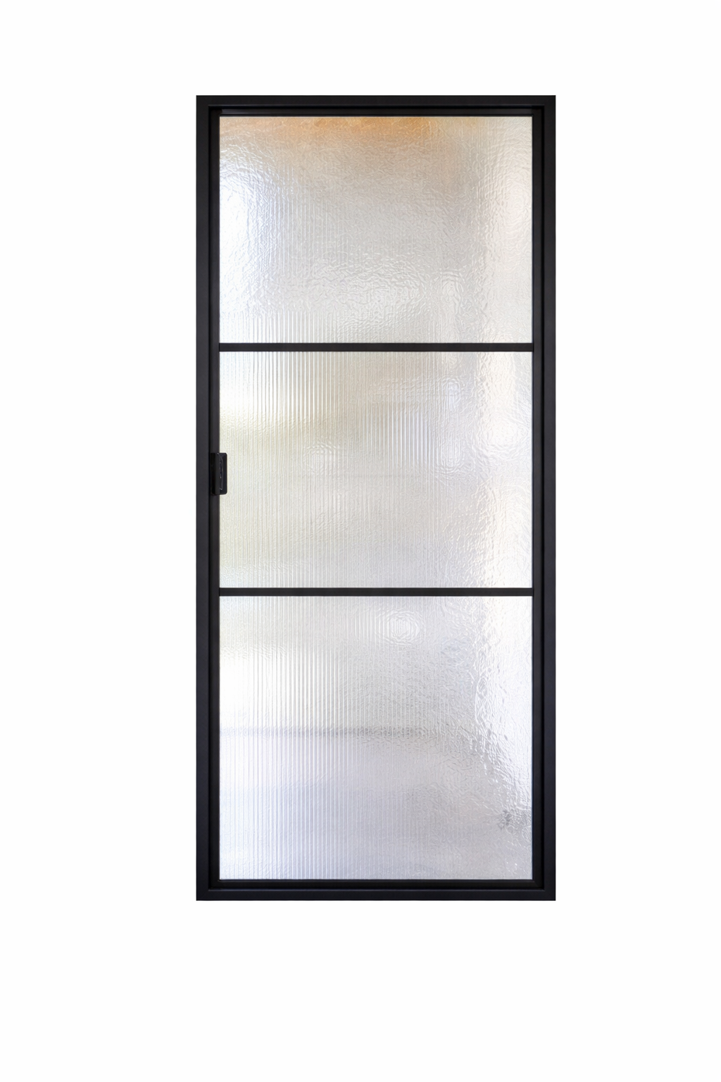 Iron Single French Door – Square Top, 3-Lite