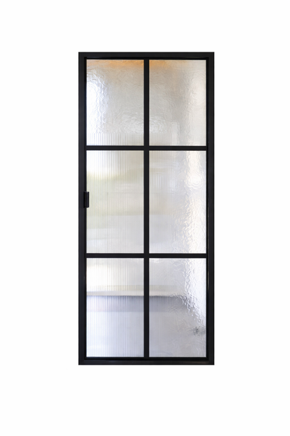 Iron Single French Door – Square Top, 6-Lite
