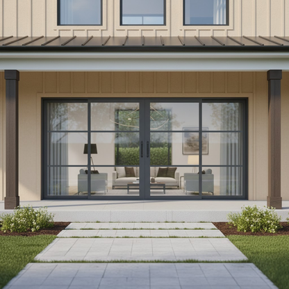 Sliding Door 4 panel- 3-lite