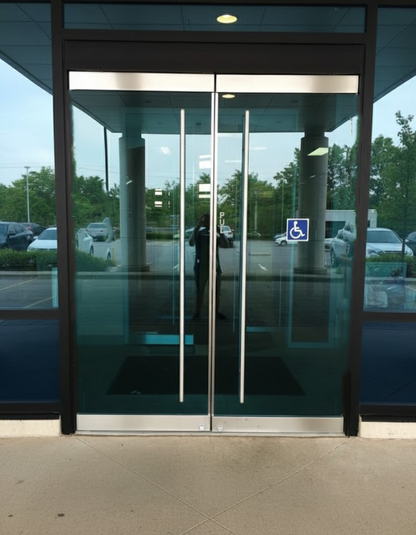 Frameless Commercial Glass Double Door