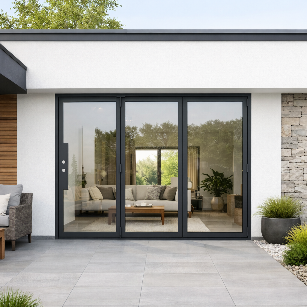 Thermal Break Iron Bi-fold Door- 3 Panel