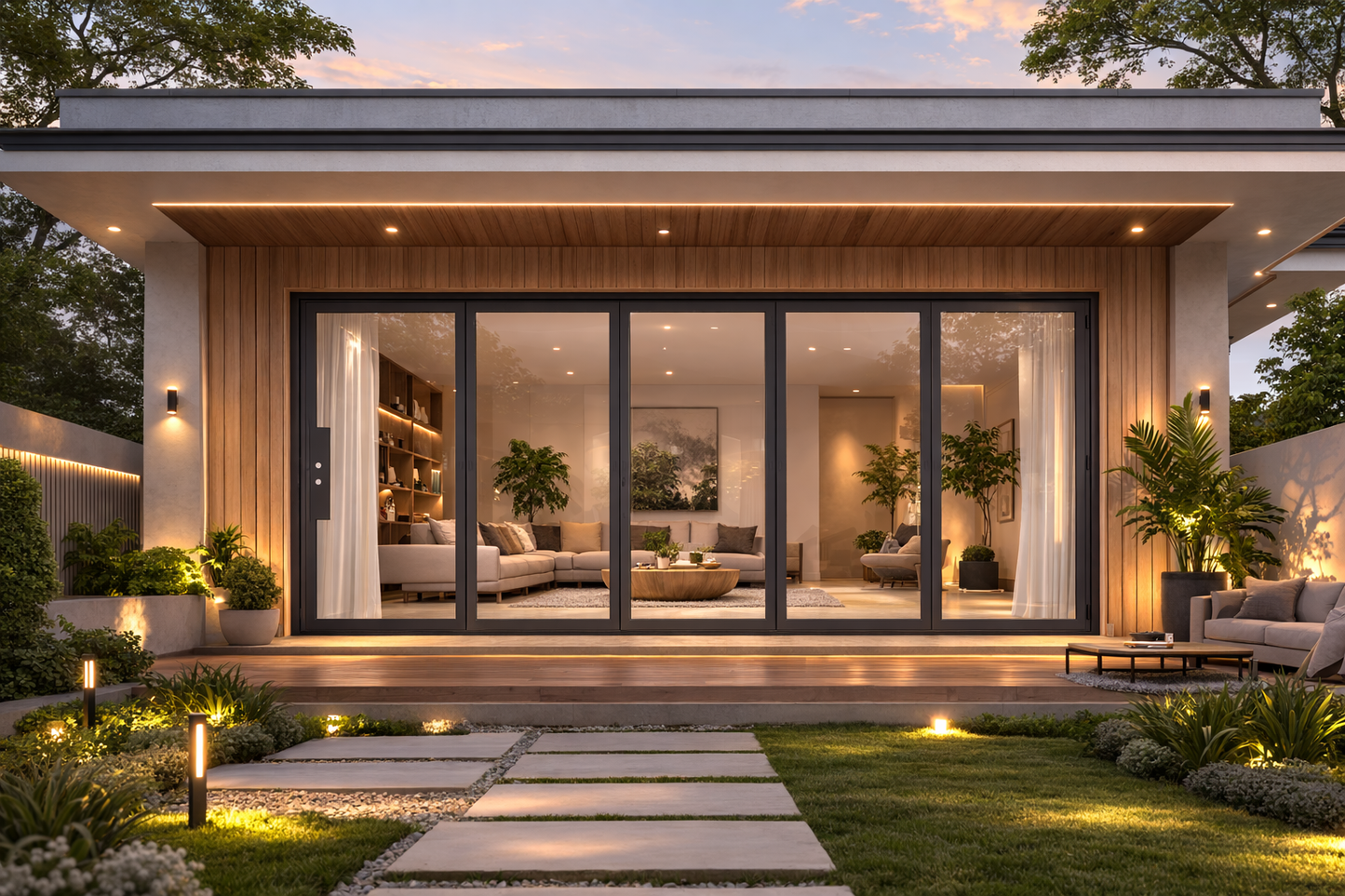 Thermal Break Iron Bi-fold Door- 5 Panel