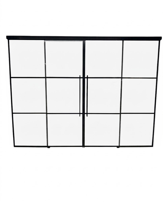 Glass Wall Partition with Sliding Door