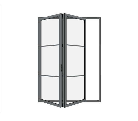 Bi-fold Door 2 panel- 3-lite