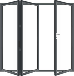 Aluminum Bi-fold Door – 120"x96", 0-Lite, 3 Panel, Right Hand