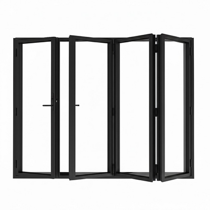 Aluminum Thermal Break Bi-fold Door – 144"x96", 0-Lite, 4 Panel, Left Hand