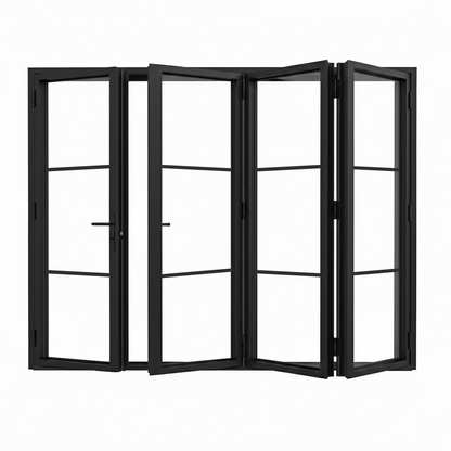 Aluminum Bi-fold Door – 144"x96", 3-Lite, 4 Panel, Left Hand