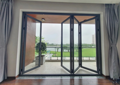 Aluminum Bi-fold Door – 144"x96", 0-Lite, 4 Panel, Right Hand