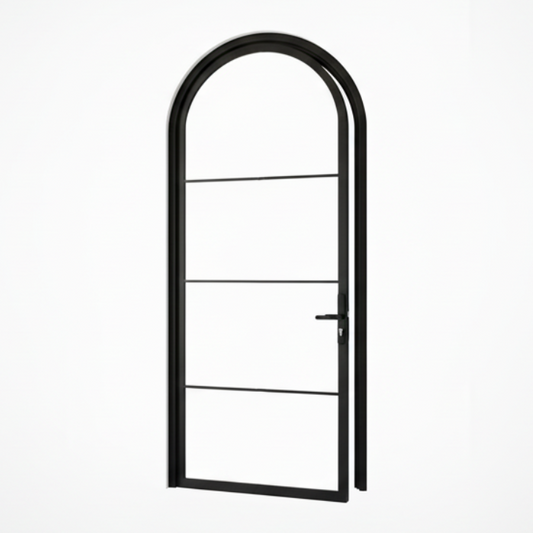 Aluminum Single Door- Round Top, 4-lite