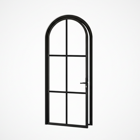 Aluminum Single Door- Round Top, 6-lite