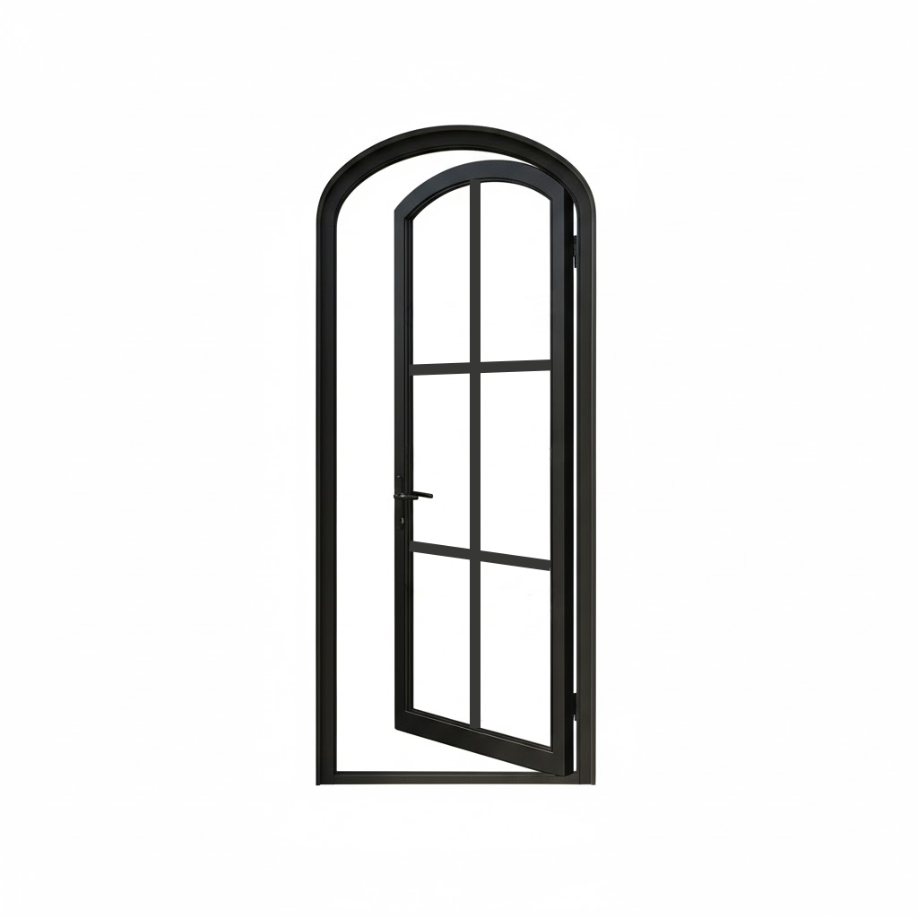 Aluminum single door arch top 6-lite Texas - Texas Glass Door