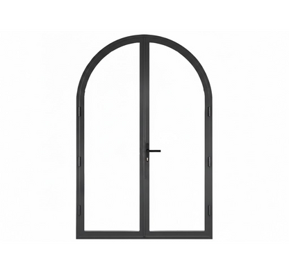 Thermal break aluminum double door round top Texas - Texas Glass Door