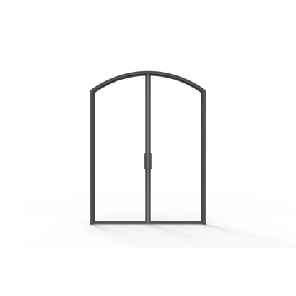 Iron Double French Door – Arch Top, 0-Lite