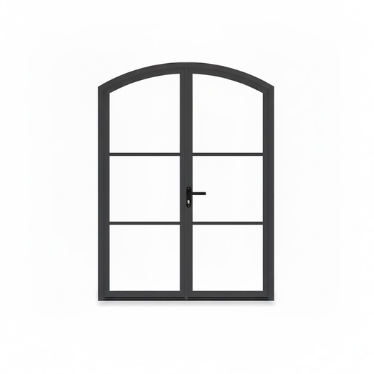 Aluminum Double Door- Arch Top, 3-lite
